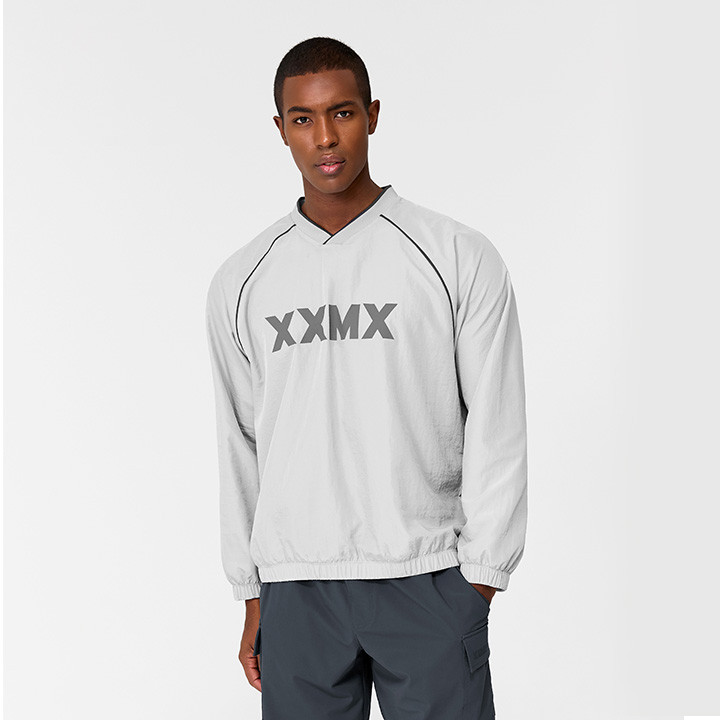 XMMMT01H3 Wind Tech Long sleeve Gray Top