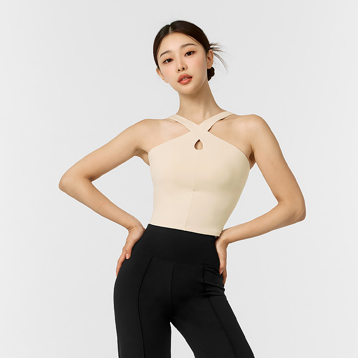 XWFBR17J3 Comfortfine Crossneck Crop Top Coconut Cream Top