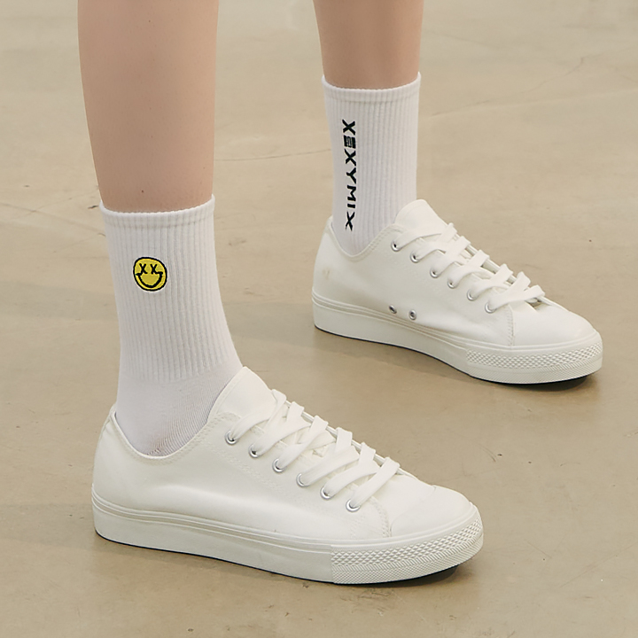 XED210B Smile Crop Socks White [etc]