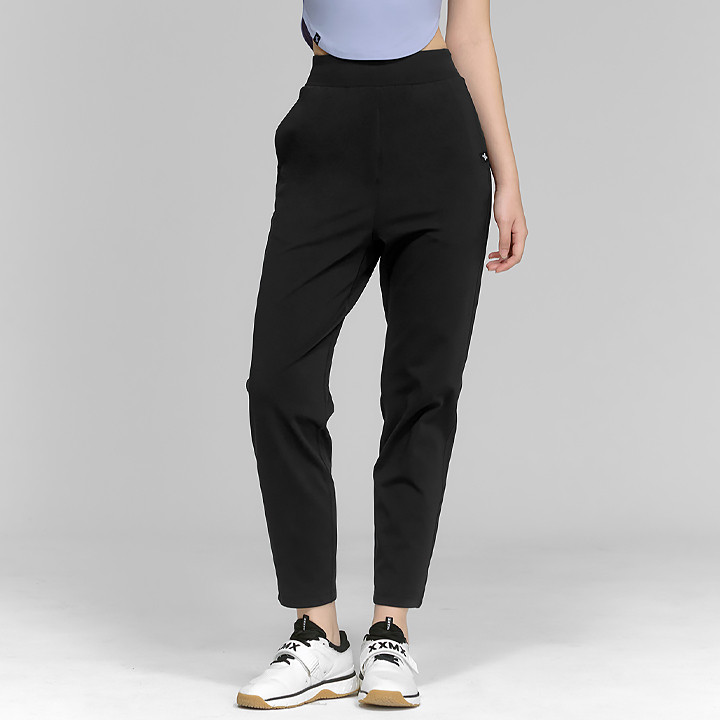 XTFTP01J3 Peach cotton-like slim pants black Bottom