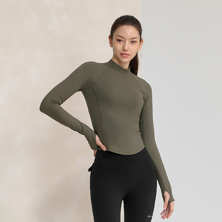 XWFLT06J3 Dark Moss Green Top