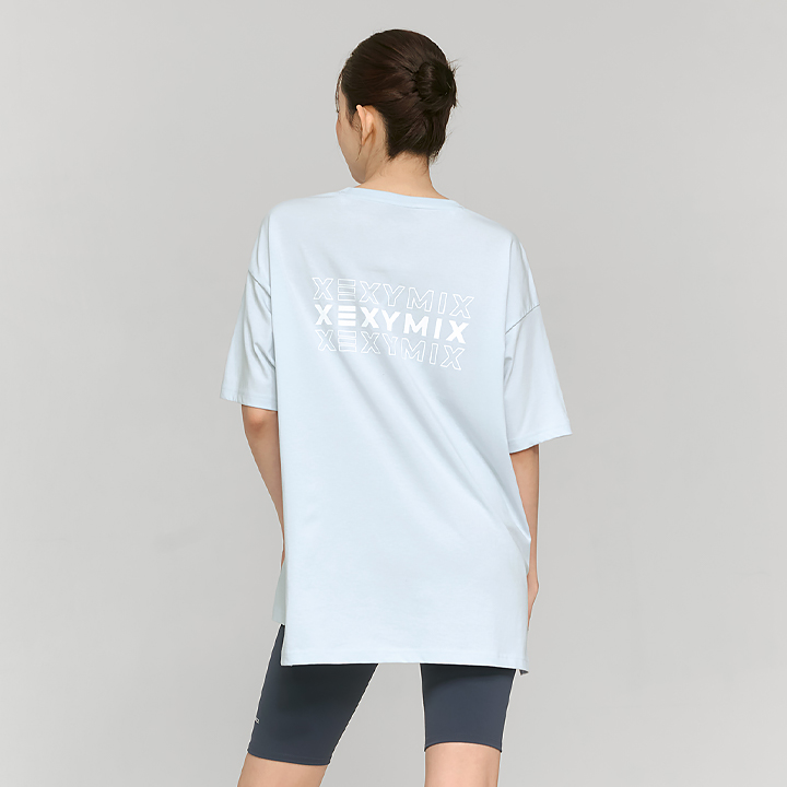 XFK2TS1111 Philipper Cotton Overfit T-shirt Clear Sky TOP