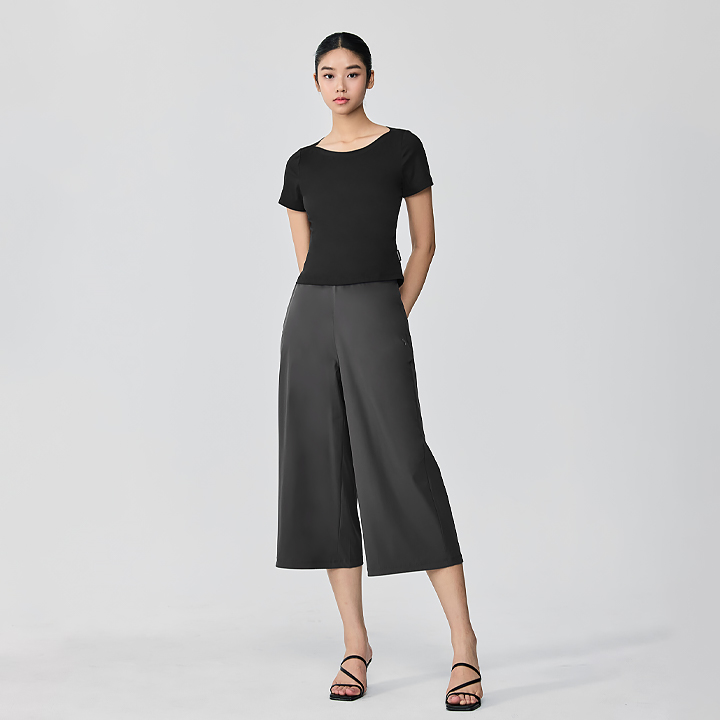 XFK1PT1002 Sleeklight double banding 8.5 wide pants Dolphin Gray BOTTOM