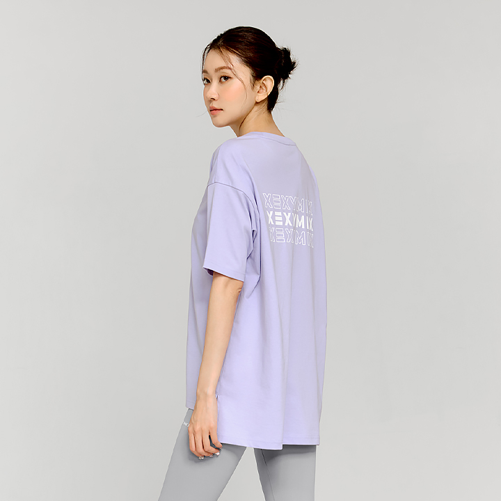 XFK2TS1111 Philipper Cotton Overfit T-shirt Frozen Purple TOP