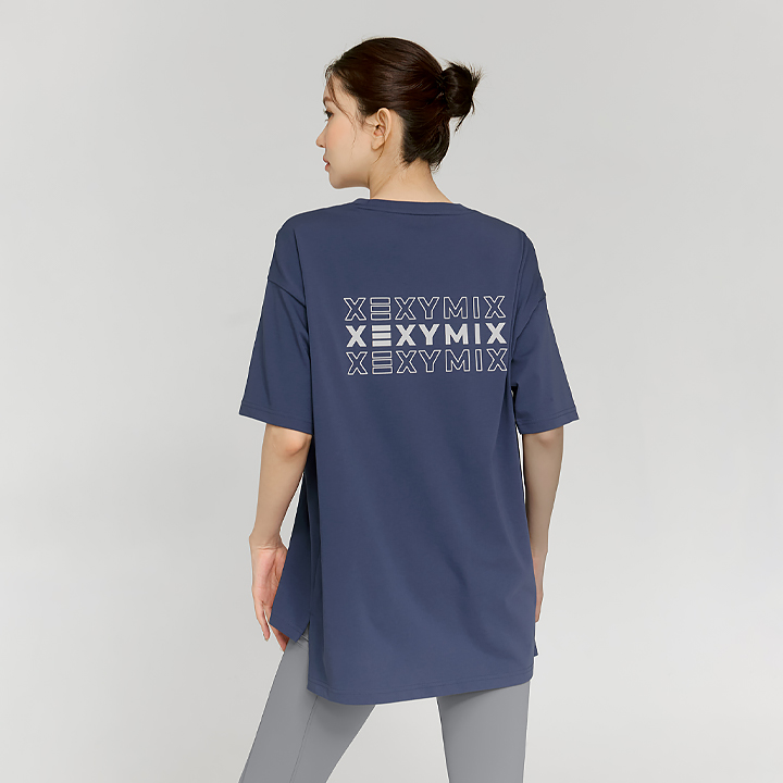 XFK2TS1111 Philipper Cotton Overfit T-shirt Indigo Purple TOP