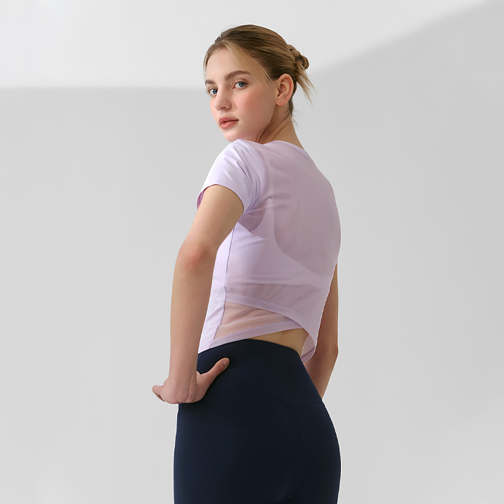 XFK1TS1005 Powermesh short sleeve Breeze Lavender TOP