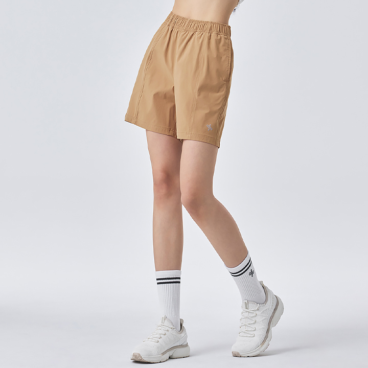 XFK2PS1114_XFK2PS1113 Always Women's Premium Super Soft Spandex Shorts 4&4.5 Rolling Beige bottom