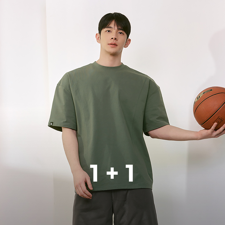 [신규회원 전용] 소프트 릴렉스 오버핏 맨즈 숏슬리브 1+1