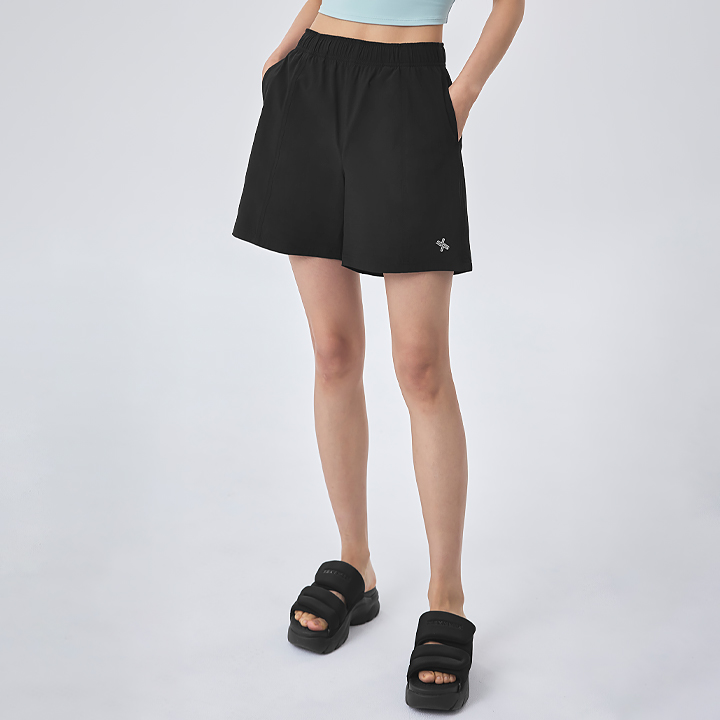 XFK2PS1114_XFK2PS1113 Always Women's Premium Super Soft Spandex Shorts 4&4.5 Black bottom