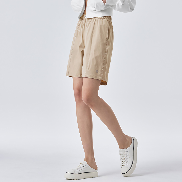 XFK2PS1114_XFK2PS1113 Always Women's Premium Super Soft Spandex Shorts 4&4.5 Wolf Beige bottom