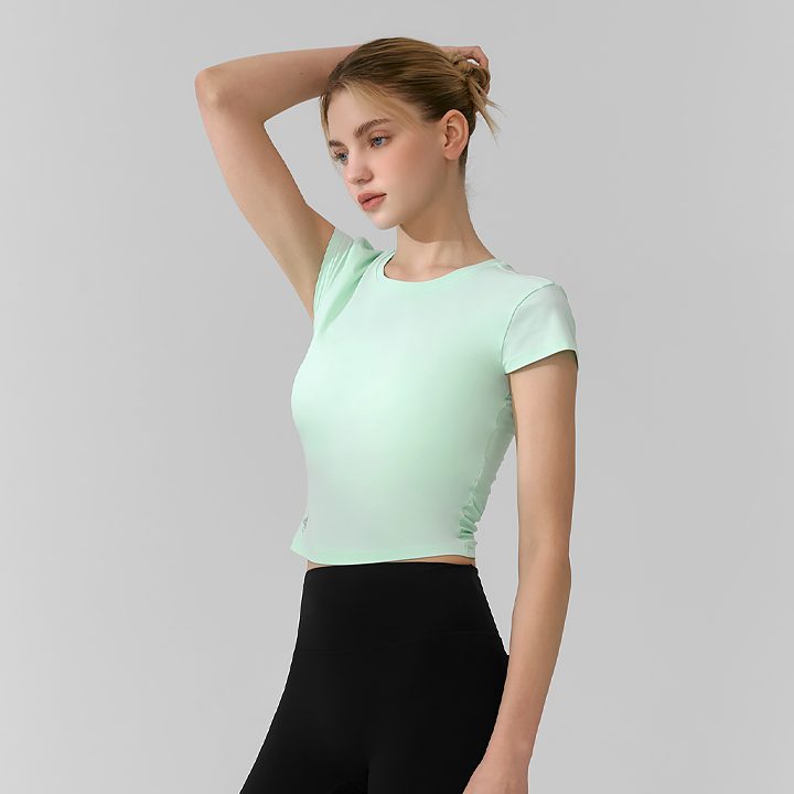 XFK1TS1004 light tricot overlap Short Mint Sherbet TOP