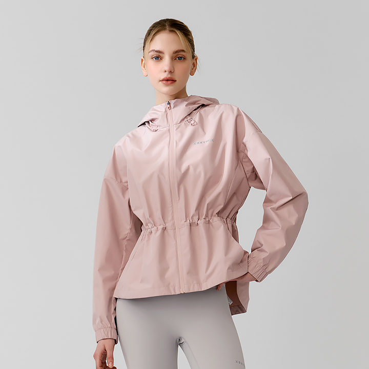 XFK1JL1004 light Hood jacket Pink Dust TOP
