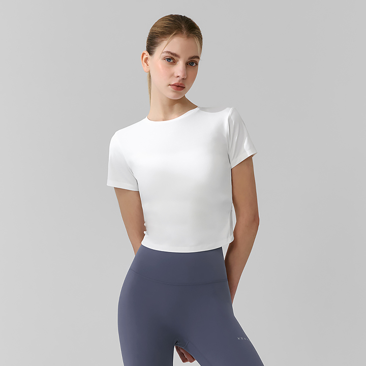 XFK1TS1005 Powermesh short sleeve Ivory TOP