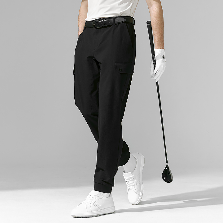 XMK1PP1202 Seersucker Stretch Cargo Jogger Pants Bottom