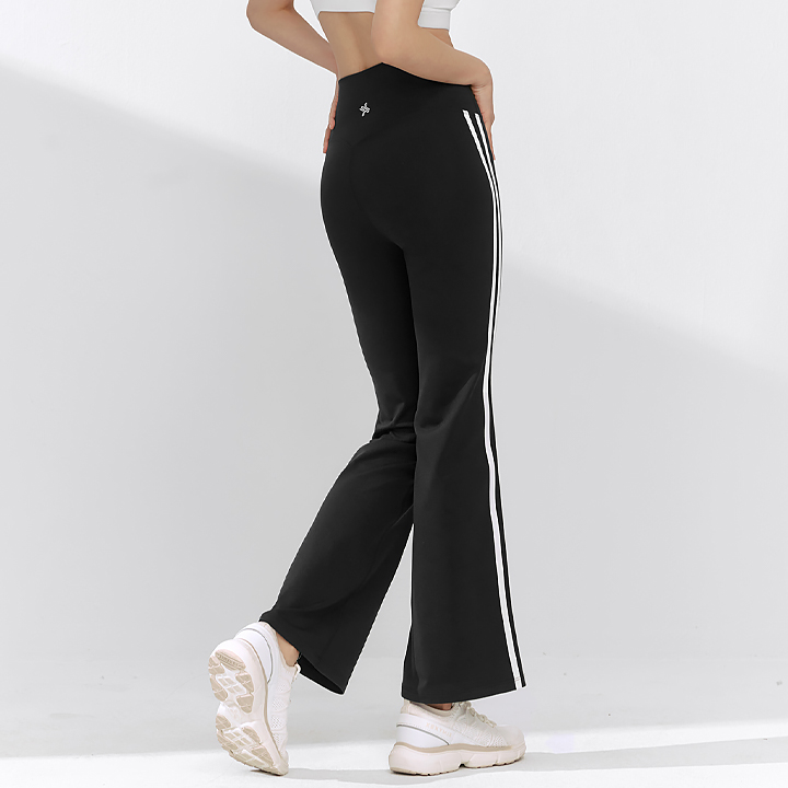 XFK1LL1501 Comfort Fine Trackline Boots cut Leggings Black BOTTOM