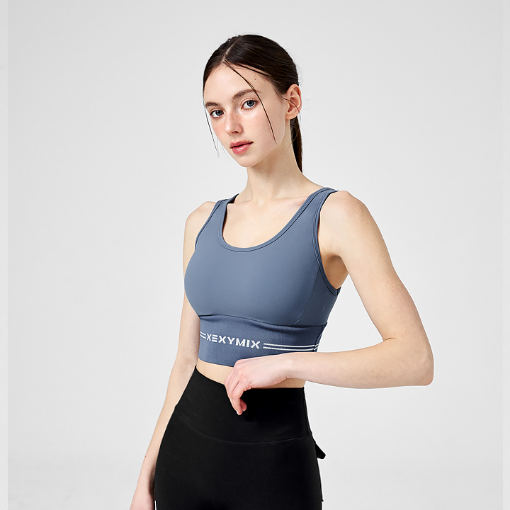 XFK2BC1501 Black Label Signature Power Rise logo Banding Top Steel Blue