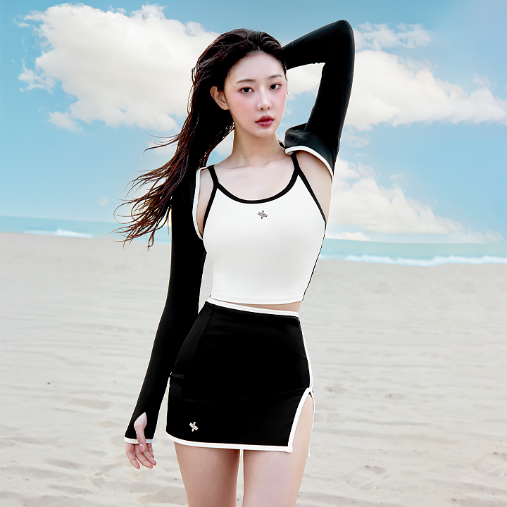 XFK2WK1401 Summer Glow Line Accent Cover-Up Skirt BOTTOM