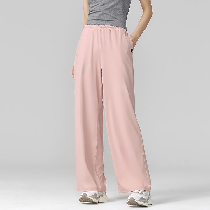 XTFTP08J2 Medium Feather Cooling Wide Pants Cozy Pink BOTTOM