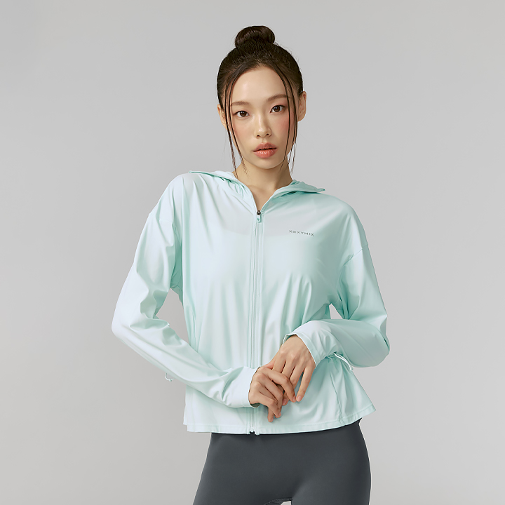 XFK2JL1005 Light Cooling Outstring Hood Jacket Sepia Green TOP