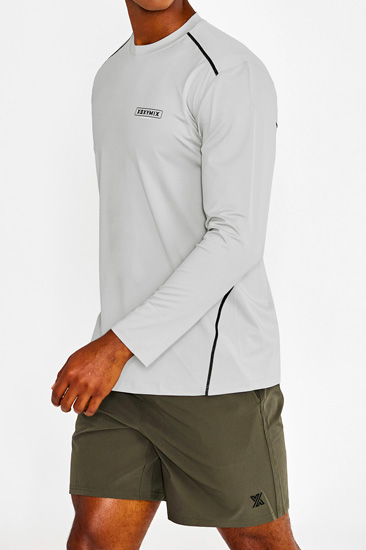 WT2181G Weave Gray Top