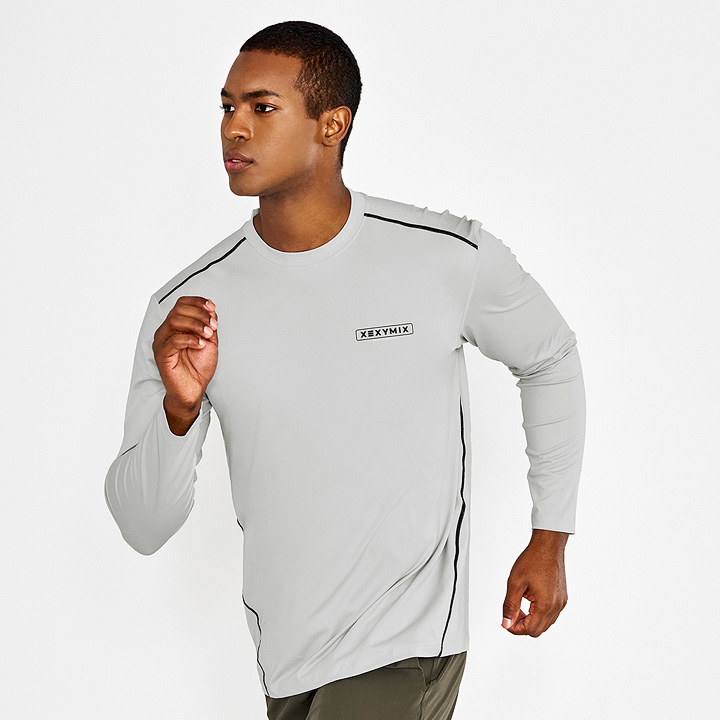 WT2181G Weave Gray Top