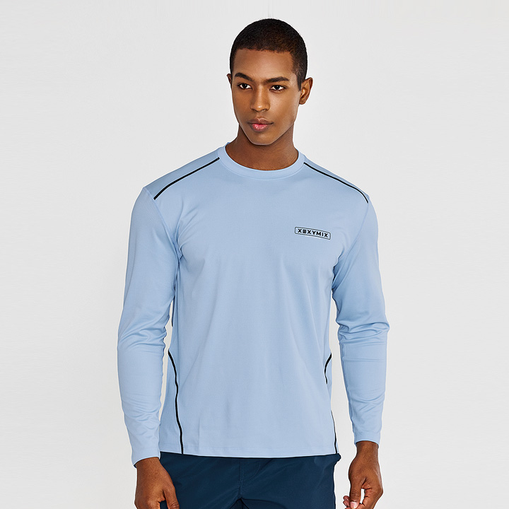WT2181G Weave Sky Blue Top