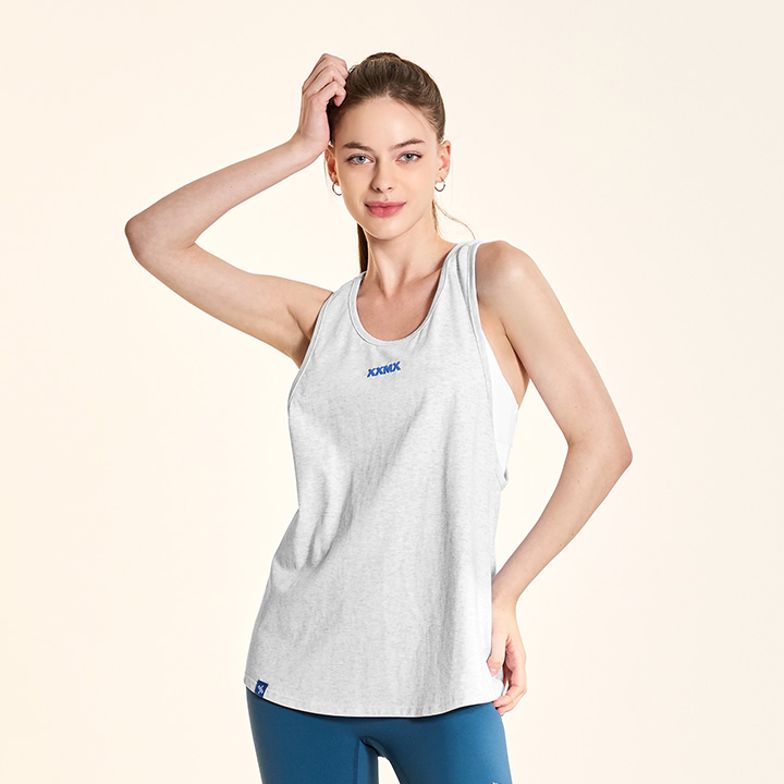 XTFSL01H2 Cotton Sleeveless Light Melange Top