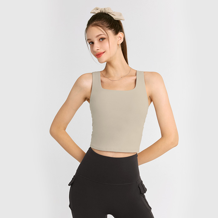 XWFBR04H2 Khaki Beige Top