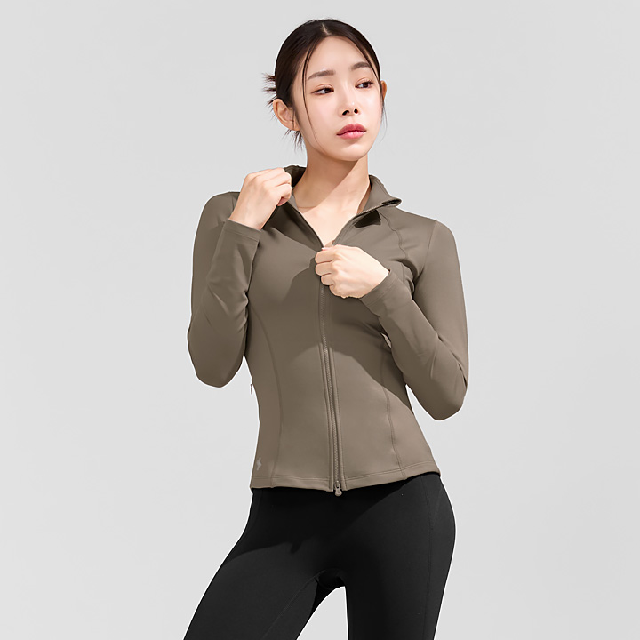 XJ0115F Xella Slimfit Zipup Jacket Timberwolf  Top