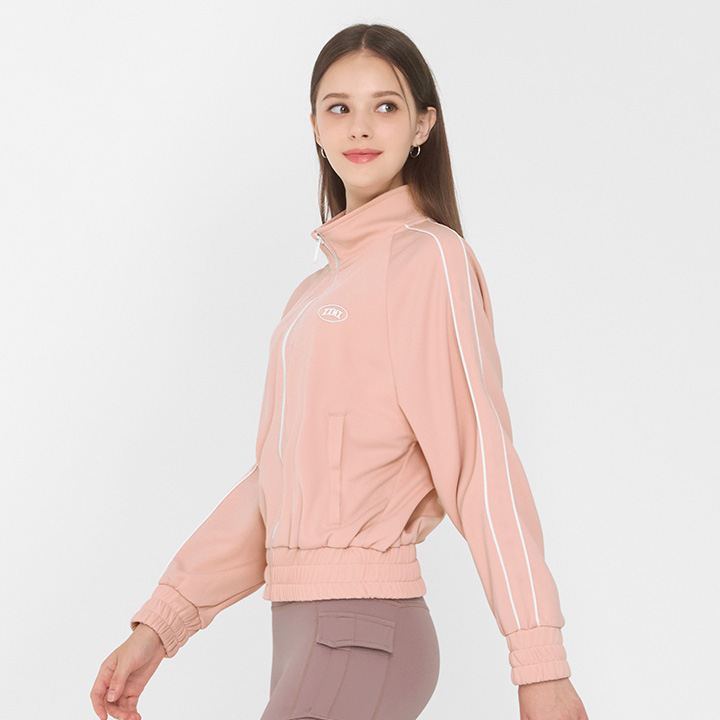 XWFGJ02H3 Line Track Jacket Dust Pink Top