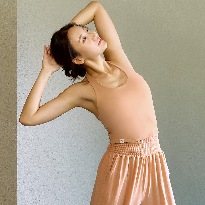 XWFBR07H2 Greyish Peach  Top