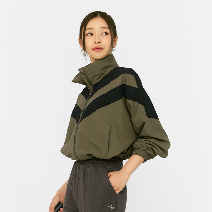 XTFJK01H3 Khaki Block Top