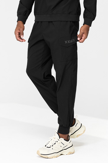 XMMTP05H3 Stretch Cargo Jogger Pants Black Bottom