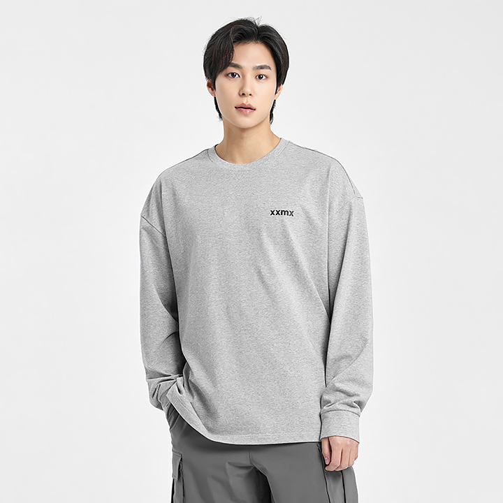 XMMLT01J1 Melange Gray Top