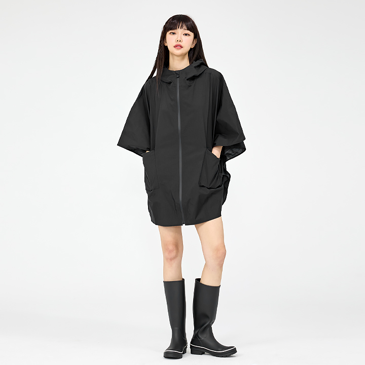 XTFJK04J1 Storm Shield Rain Poncho Black Top