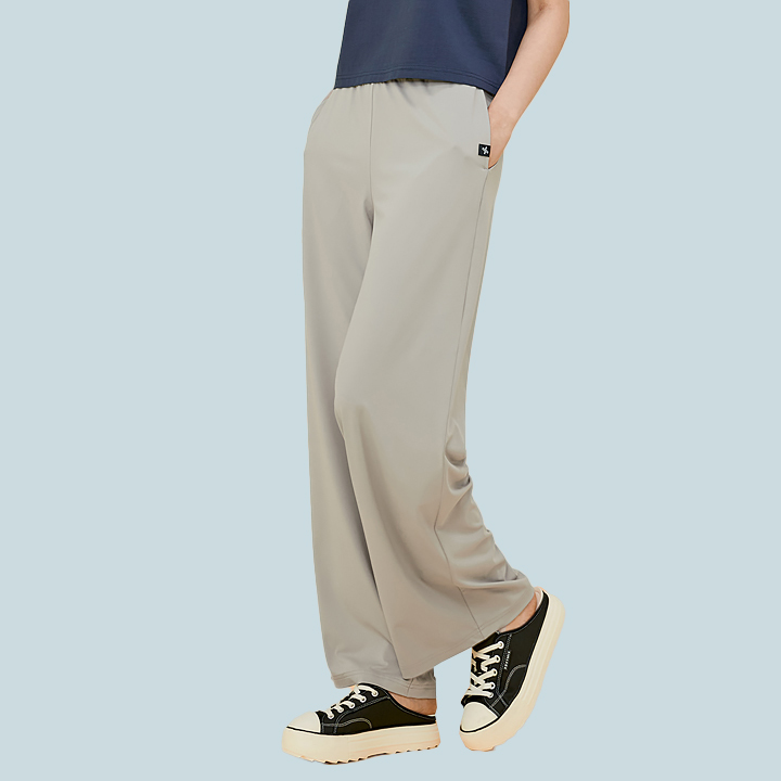  XTFTP08J2 Medium Feather Cooling Wide Pants Shimmer Gray Bottom