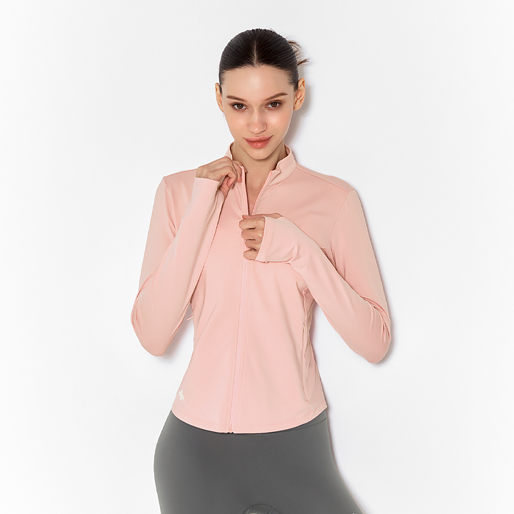 XWFGJ05J2 Cool Light Zip-Up Jacket Coconut Peach Top