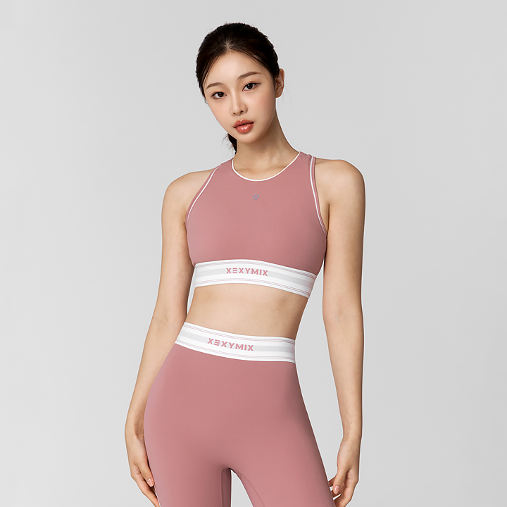 XWFBR16J3 Black Label Signature 360N Active Fit Bra Top Fady Rose
