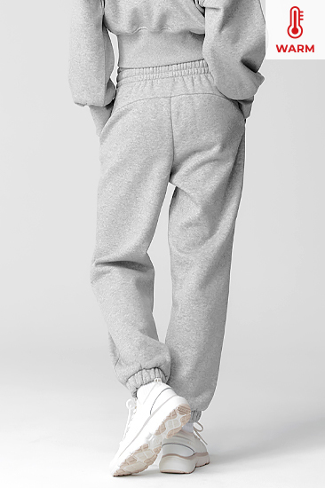 XTFTP12J3 Warm soft basic jogger pants Melange gray Bottom