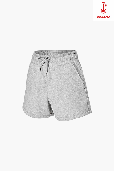 XTFSH16J3 Warm Soft Basic Shorts Melange Gray Bottom