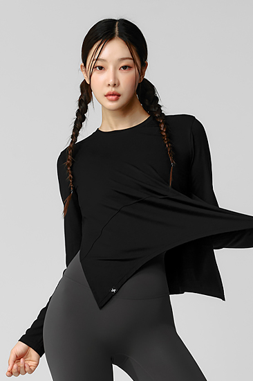 XWFLT08J3 Soft Side Slit Long Black TOP