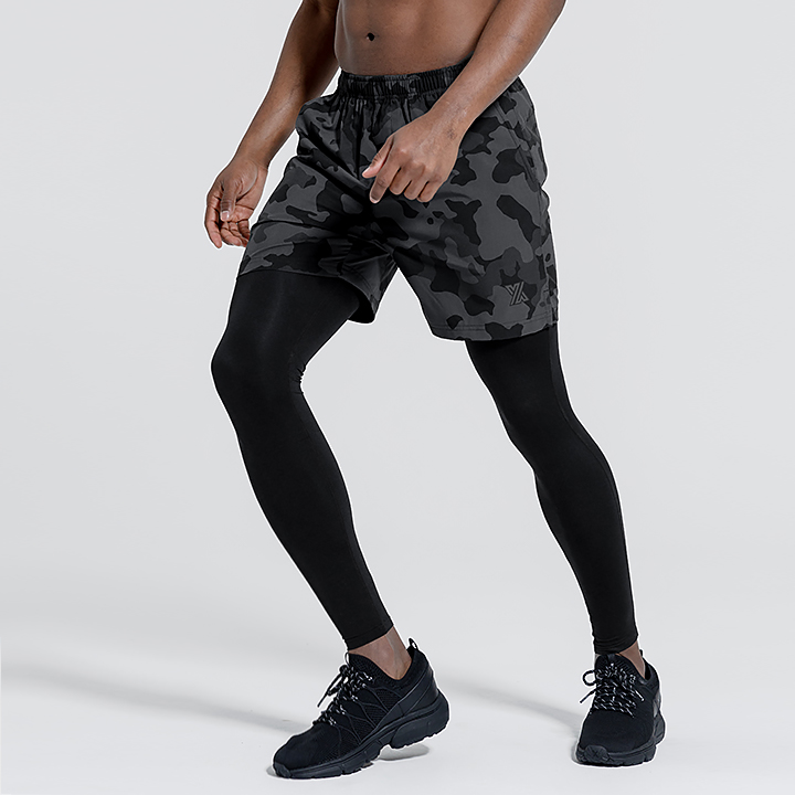 XP2231H Active Camo 6 inch Shorts Military Black Bottom 