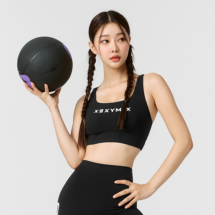 XWFBR14J3 Black Label Signature Powerrise Bra Top Black Top