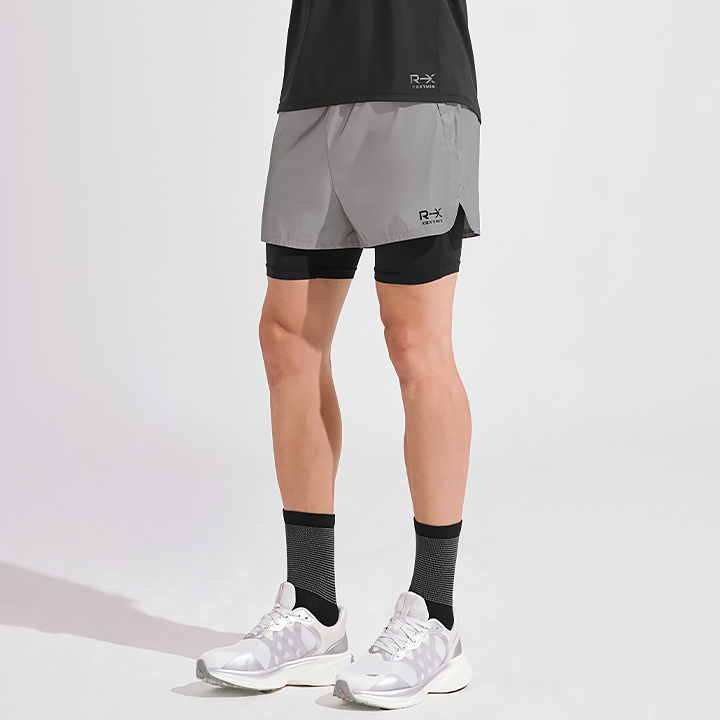 XMK3PS1003 RX Men's All-Over Reflective 2-in-1 Shorts BOTTOM 