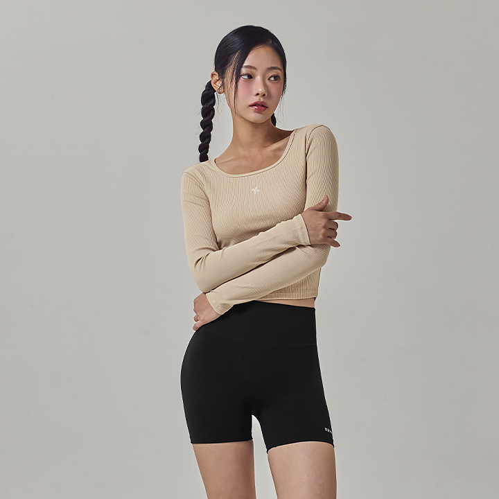 XFK3TL1118 Soft Lip Crop Long Golden Vanilla TOP