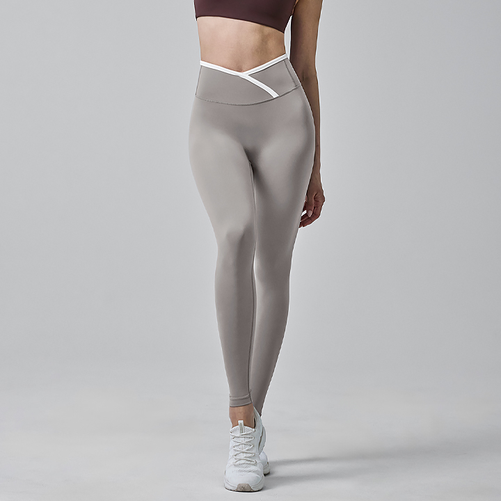 XFK3LL1501 overlap color combination line Leggings Gray Dawn BOTTOM