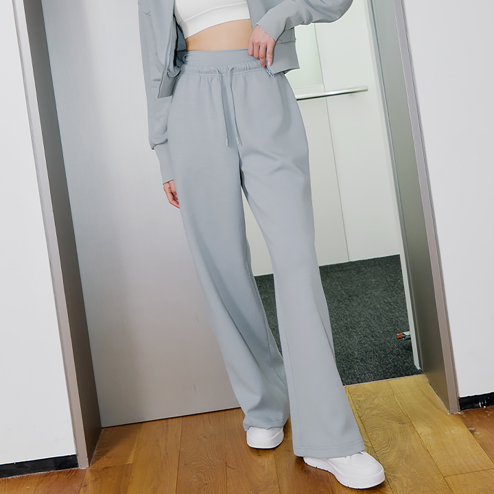 XFK3PT1102 Soft Tension Layered Wide Pants Blue Road BOTTOM