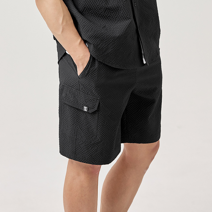 XMK2PS1104 Seersucker Mens Basic Shorts BOTTOM 