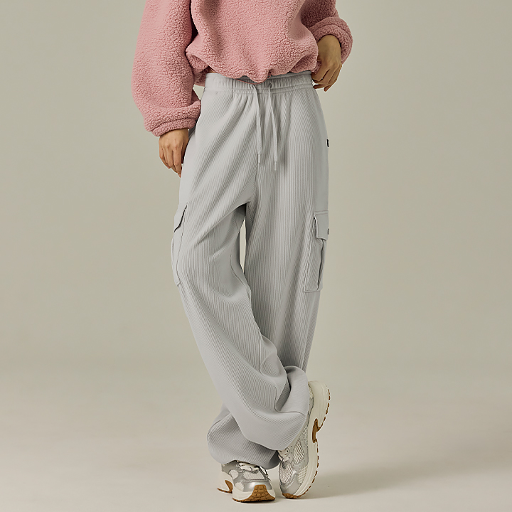 XFK3PP1106 Soft Corduroy Cargo Wide Pants BOTTOM