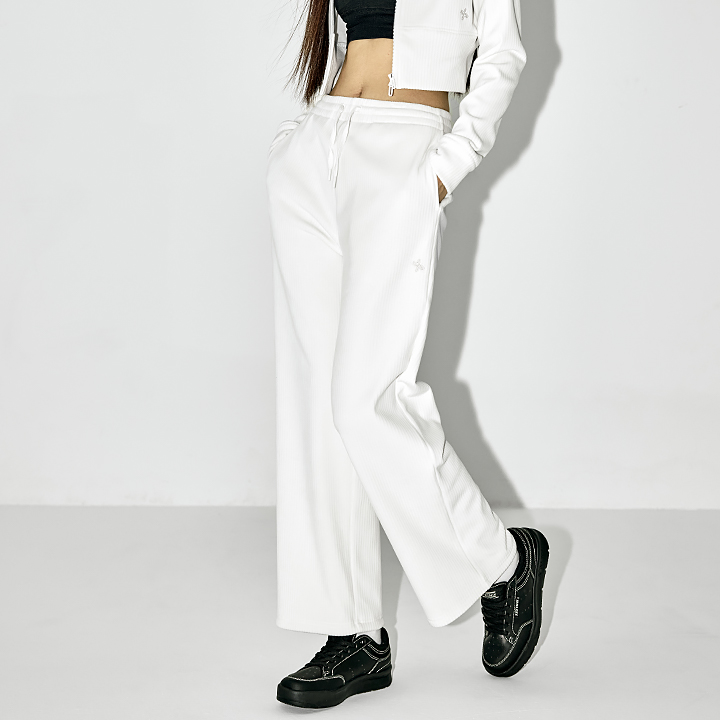 XFK4PT1106 Velour Corduroy Semi-Wide Pants BOTTOM